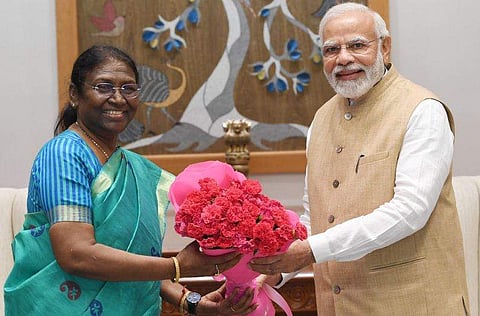 ദ്രൗപദി മുര്‍മു പ്രധാനമന്ത്രിയെ സന്ദര്‍ശിച്ചപ്പോള്‍/ ട്വിറ്റര്‍ ചിത്രം