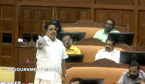 ഷംസീര്‍ നിയമസഭയില്‍ സംസാരിക്കുന്നു/ സഭ ടിവി