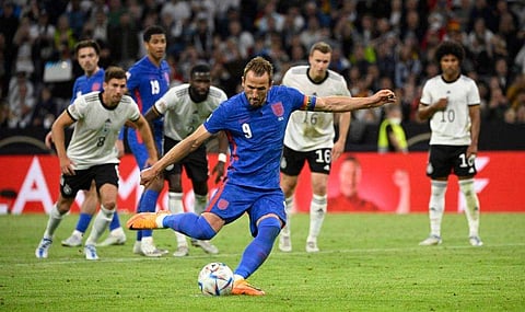 ജര്‍മനിക്കെതിരെ പെനാല്‍റ്റി കിക്ക് എടുക്കുന്ന ഹാരി കെയ്ന്‍/ഫോട്ടോ: എഎഫ്പി