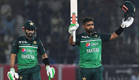 വെസ്റ്റ് ഇന്‍ഡീസിന് എതിരെ സെഞ്ചുറി നേടിയ ബാബര്‍ അസം/ഫോട്ടോ: എഎഫ്പി