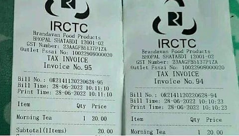 Iയാത്രക്കാരന്‍ സമൂഹമാധ്യമത്തില്‍ പങ്കുവച്ച ചായയുടെ ബില്‍