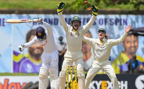 ശ്രീലങ്കയ്ക്ക് എതിരെ സ്റ്റീവ് സ്മിത്ത്, അലക്‌സ് കാരി എന്നിവരുടെ അപ്പീല്‍/ഫോട്ടോ: എഎഫ്പി