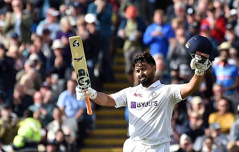 സെഞ്ചുറി നേട്ടം ആഘോഷിക്കുന്ന ഋഷഭ് പന്ത്/ ചിത്രം: പിടിഐ