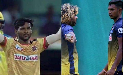 ഗണേശന്‍ പെരിയസ്വാമി, മതീഷ പതിരാന, മലിംഗ/ഫോട്ടോ: ട്വിറ്റര്‍