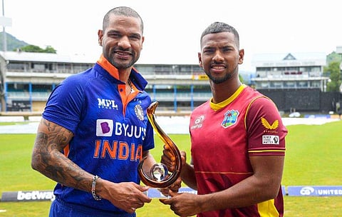 ശിഖര്‍ ധവാന്‍, നിക്കോളാസ് പൂരന്‍/ഫോട്ടോ: എഎഫ്പി