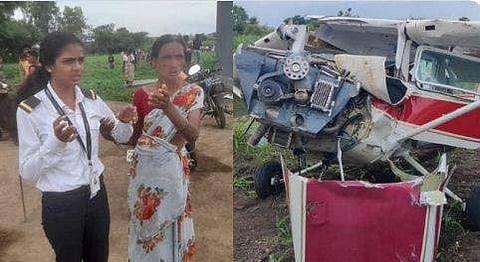 പരിക്കേറ്റ പൈലറ്റും- അപകടത്തില്‍പ്പെട്ട വിമാനവും