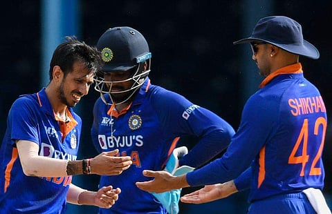 ചഹല്‍, സഞ്ജു സാംസണ്‍, ധവാന്‍/ഫോട്ടോ: എഎഫ്പി