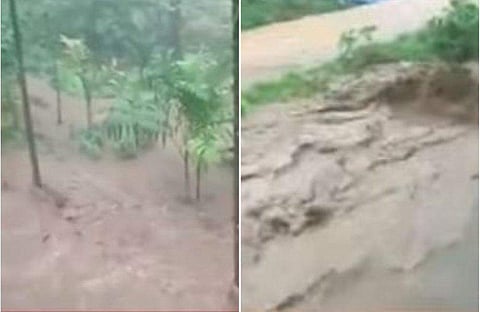 തുമരംപാറയിലെ മലവെള്ളപ്പാച്ചില്‍/ ടിവി ദൃശ്യം