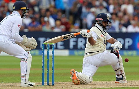 എഡ്ജ്ബാസ്റ്റണില്‍ ഋഷഭ് പന്തിന്റെ ബാറ്റിങ്/ഫോട്ടോ: എഎഫ്പി