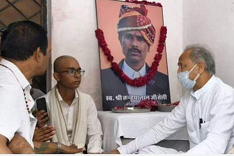 കനയ്യ ലാലിന്റെ വീട് രാജസ്ഥാന്‍ മുഖ്യമന്ത്രി സന്ദര്‍ശിച്ചപ്പോള്‍