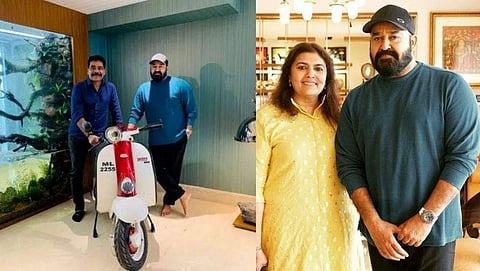പുതിയ ഫ്ളാറ്റിൽ മോഹൻലാലും സുചിത്രയും ആന്റണി പെരുമ്പാവൂരും/ചിത്രം: ഇൻസ്റ്റ​ഗ്രാം