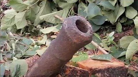 കണ്ണൂരില്‍ കണ്ടെത്തിയ പീരങ്കി