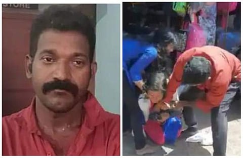 അറസ്റ്റിലായ ശ്രീനാഥ്, സുമയെ മര്‍ദിക്കുന്നതിന്റെ ദൃശ്യം