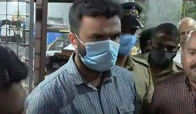 അറസ്റ്റിലായ ഷൈൻ/ ടെലിവിഷൻ ദൃശ്യം