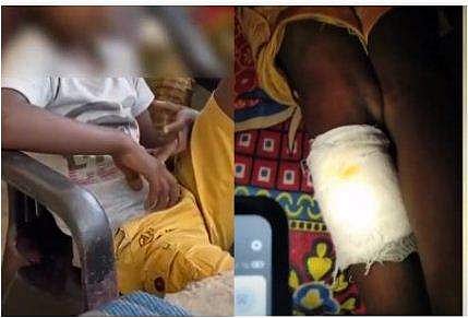 മർദ്ദനമേറ്റ കുട്ടികൾ/ ടിവി ദൃശ്യം