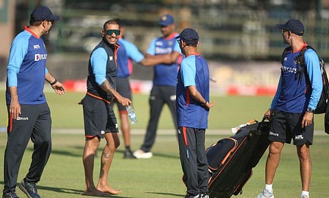 ഇന്ത്യന്‍ ടീം ഹരാരെയില്‍ പരിശീലനത്തില്‍/ഫോട്ടോ: ബിസിസിഐ, ട്വിറ്റര്‍