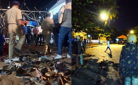 കോഴിക്കോട് ബീച്ചിൽ സം​ഗീത പരിപാടിക്കിടെ സംഘർഷമുണ്ടായപ്പോൾ/ എക്സ്പ്രസ് ഫോട്ടോ