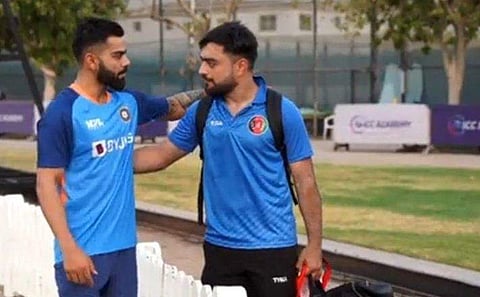 റാഷിദ് ഖാന്‍, വിരാട് കോഹ്‌ലി/ഫോട്ടോ: ട്വിറ്റര്‍