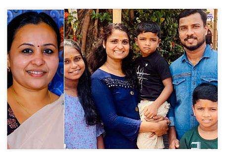 വീണാ ജോര്‍ജ്, സജീഷും പ്രതിഭയും കുട്ടികളും