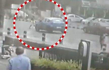 അപകടത്തിന്റെ സിസിടിവി ദൃശ്യം