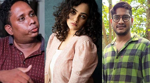 സന്തോഷ് വർക്കി, നിത്യ മേനോൻ, അഖിൽ മാരാർ/ ചിത്രം: ഫേയ്സ്ബുക്ക്