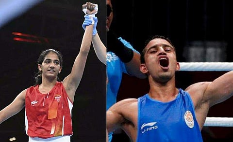 നിതു ഗംഗാസ്, അമിത് പംഗൽ/ ചിത്രം: ട്വിറ്റർ