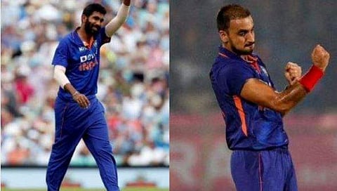 ബുമ്ര, ഹര്‍ഷല്‍ പട്ടേല്‍/ ഫോട്ടോ:എഎഫ്പി