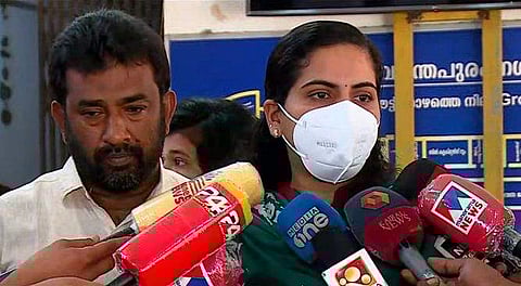 മേയര്‍ ആര്യാ രാജേന്ദ്രന്‍ മാധ്യമങ്ങളോട് സംസാരിക്കുന്നു/ ടിവി ദൃശ്യം