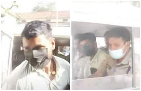 സുനില്‍കുമാറിനെ കാഴ്ചശക്തി പരിശോധനയ്ക്ക് കൊണ്ടുപോകുന്നു/വീഡിയോ സ്‌ക്രീന്‍ഷോട്ട്