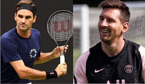 ഫെഡറര്‍, മെസി/ഫോട്ടോ: ട്വിറ്റര്‍