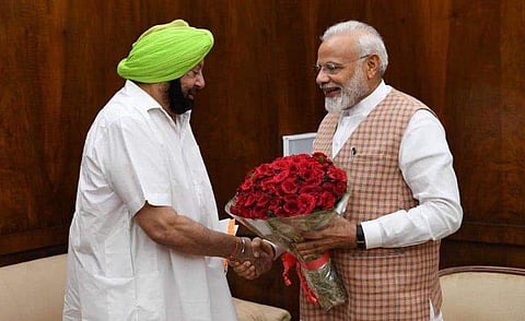 അമരീന്ദര്‍ സിങ് മോദിക്കൊപ്പം/ ഫയല്‍