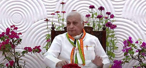 ഗവര്‍ണര്‍ ആരിഫ് മുഹമ്മദ് ഖാന്റെ വാര്‍ത്താസമ്മേളനം/ ടിവി ദൃശ്യം