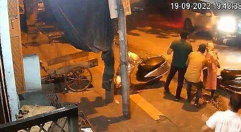 വാഹനങ്ങളെ എസ് യുവി ഇടിച്ചുതെറിപ്പിക്കുന്ന ദൃശ്യം