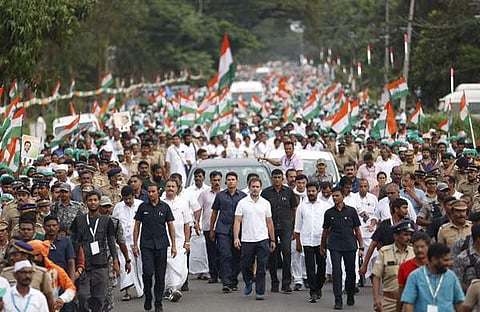 ഭാരത് ജോഡോ യാത്രയുടെ ആലപ്പുഴയിലെ പര്യടനത്തില്‍നിന്ന്/ട്വിറ്റര്‍
