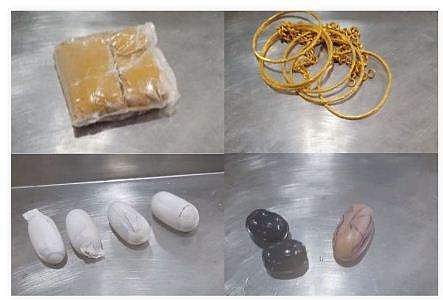 പിടികൂടിയ സ്വര്‍ണം/ ടിവി ദൃശ്യം