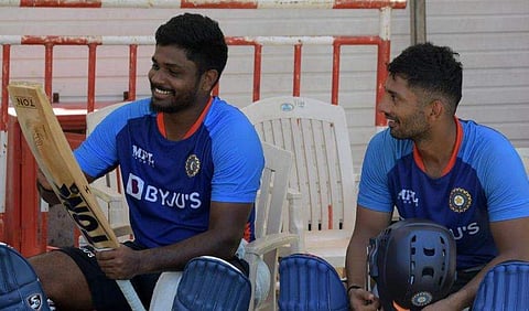 സഞ്ജു സാംസണ്‍, രാഹുല്‍ ത്രിപാഠി/ഫോട്ടോ: ട്വിറ്റര്‍