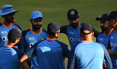 ഗ്രീന്‍ഫീല്‍ഡില്‍ ഇന്ത്യന്‍ ടീം പരിശീലനത്തിന് ഇടയില്‍/ഫോട്ടോ: എഎഫ്പി