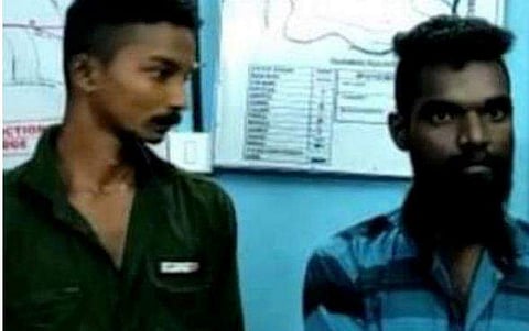 അറസ്റ്റിലായ മുകേഷ് ലാല്‍, രാജേഷ്