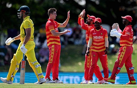 ഓസ്‌ട്രേലിയ, സിംബാബ്‌വെ മത്സരത്തില്‍ നിന്ന്/ഫോട്ടോ: എഎഫ്പി