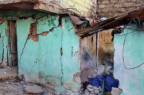 ജോശിമഠിലെ തകര്‍ന്ന വീടുകള്‍/ പിടിഐ