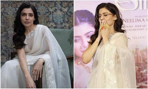 സാമന്ത ശാകുന്തളം  ലോഞ്ചിനിടെ/ ചിത്രം ട്വിറ്റർ