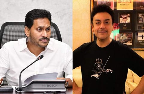 വൈഎസ് ജഗന്‍ മോഹന്‍ റെഡ്ഡി, അദ്നാൻ സമി/ ചിത്രം; ഫെയ്സ്ബുക്ക്