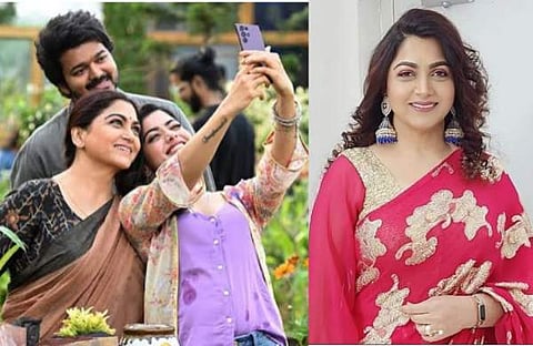 വിജയ്ക്കും രശ്മികയ്ക്കുമൊപ്പം ഖുശ്ബു, ഖുശ്ബു/ ചിത്രം; ഇൻസ്റ്റ​ഗ്രാം