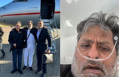 ഓക്സിജൻ സപ്പോർട്ടിൽ ലളിത് മോദി/ ചിത്രം; ഇൻസ്റ്റ​ഗ്രാം