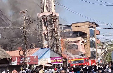 പത്തനംതിട്ടയിലെ തീപിടിത്തം/ വീഡിയോ ദൃശ്യം
