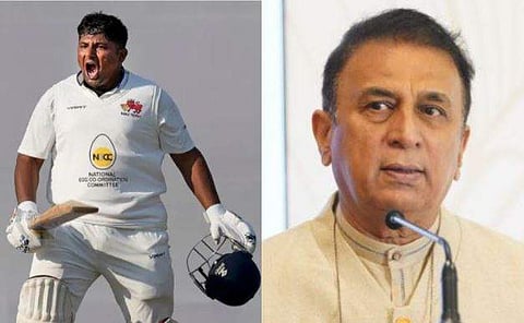 സർഫറാസ്, ​ഗാവസ്കർ/ ട്വിറ്റർ