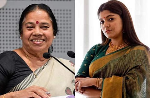 പി കെ ശ്രീമതി, അപർണ്ണ ബാലമുരളി/ ചിത്രം: ഫേയ്സ്ബുക്ക്