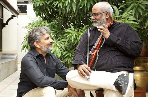 കീരവാണിക്കൊപ്പം രാജമൗലി/ ചിത്രം; ട്വിറ്റർ