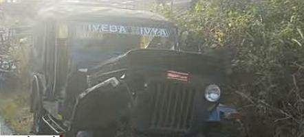 അപകടത്തില്‍പ്പെട്ട ജീപ്പ്/ ടിവിദൃശ്യം