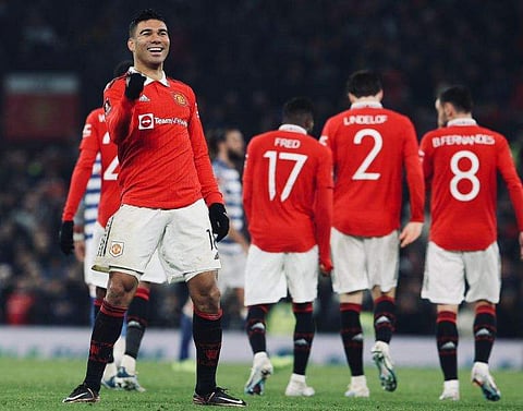 ഗോൾ നേട്ടമാഘോഷിക്കുന്ന കാസെമിറോ/ ട്വിറ്റർ